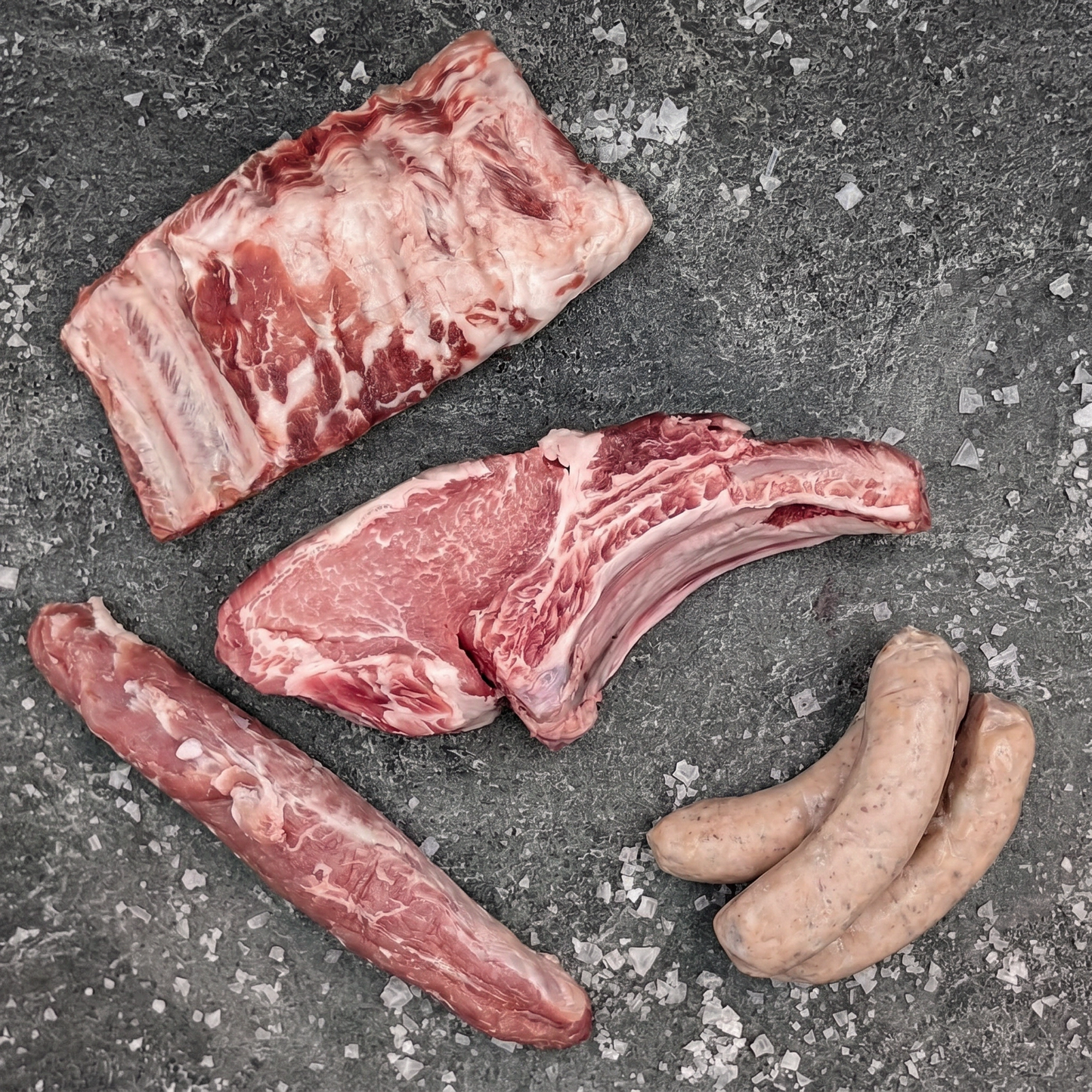 Iberico Pitmaster Sampler — Ultimate Ibérico Pork & Sausage Collection Ibérico Ribs, Double Pork Chop, Tenderloin & Gourmet Sausages Chef-Curated BBQ & Grilling Box