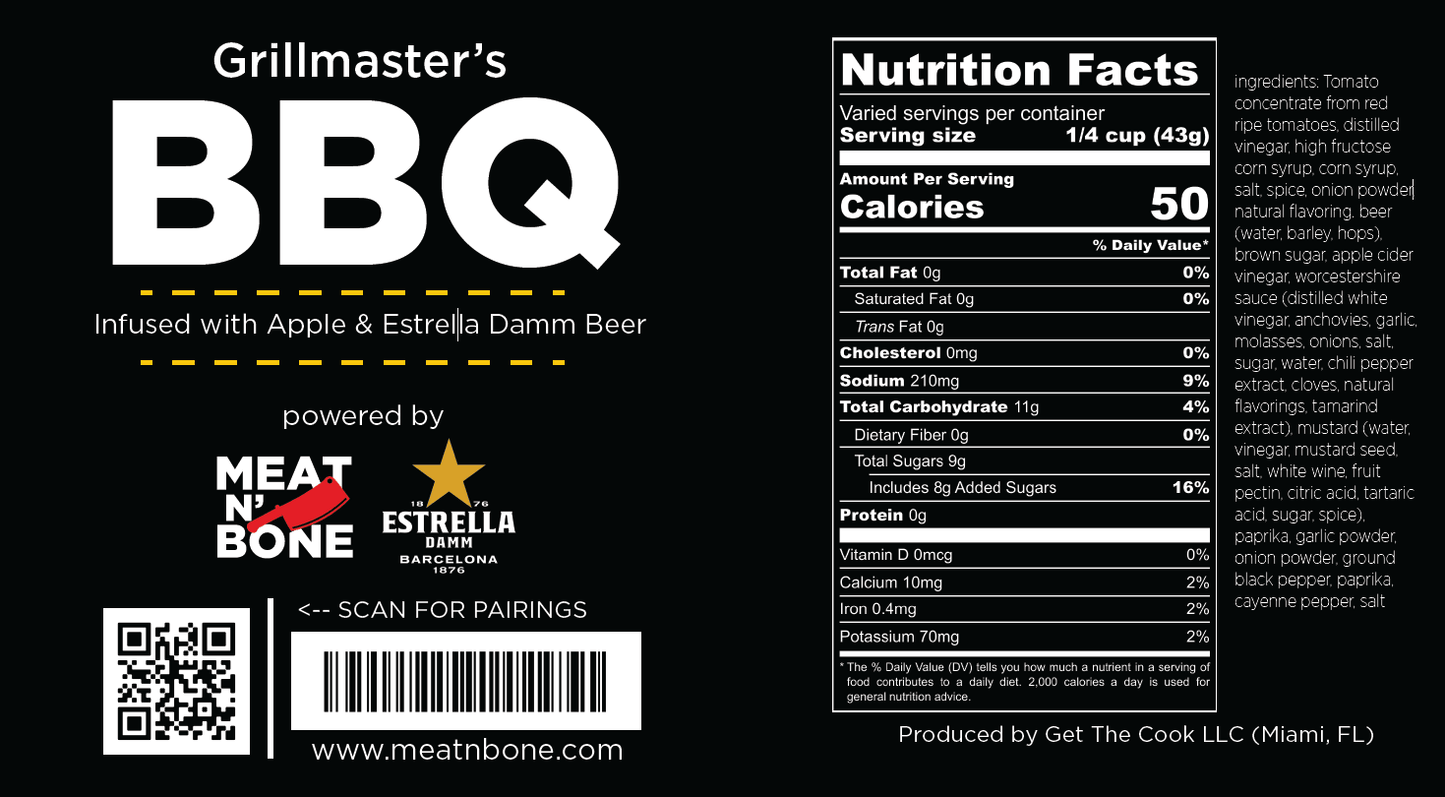 GrillMaster's BBQ Sauce | 10oz - Meat N' Bone