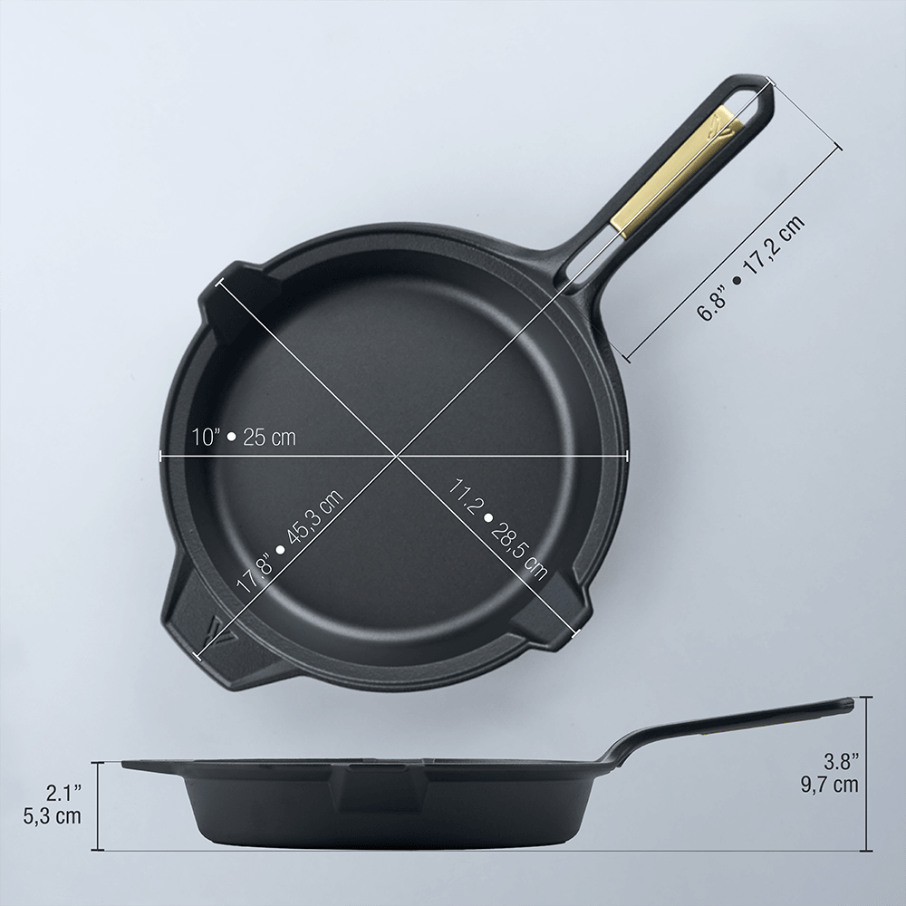 10-Inch Cast Iron Skillet, SIGNATUREsoft Technology - Meat N' Bone