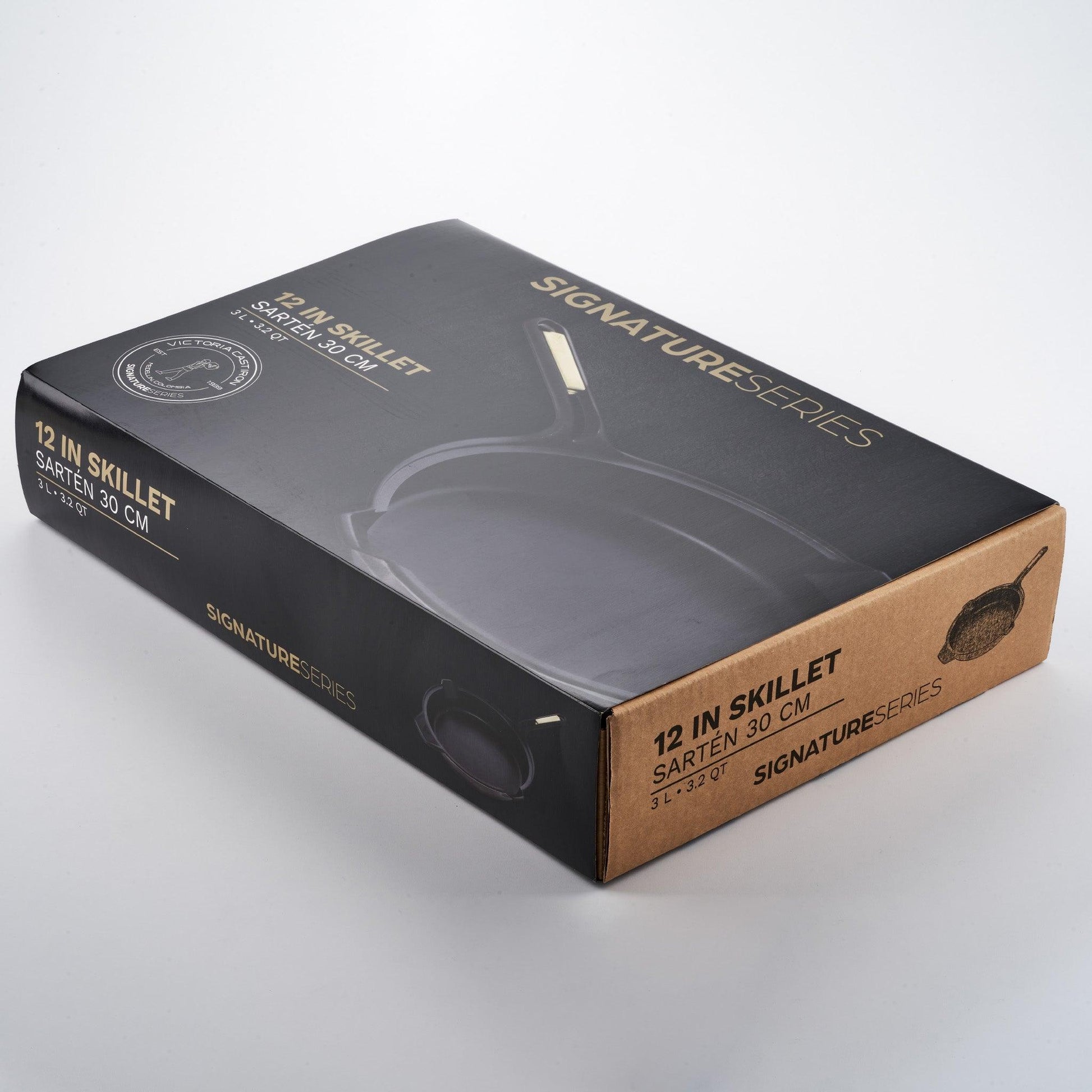 12-Inch Cast Iron Skillet with Helper Handle, SIGNATURESoft Technology - Meat N' Bone