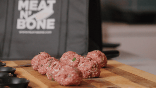 Cooking Lamb Meatballs or Lamb burger with Tzatziki sauce - Meat N' Bone