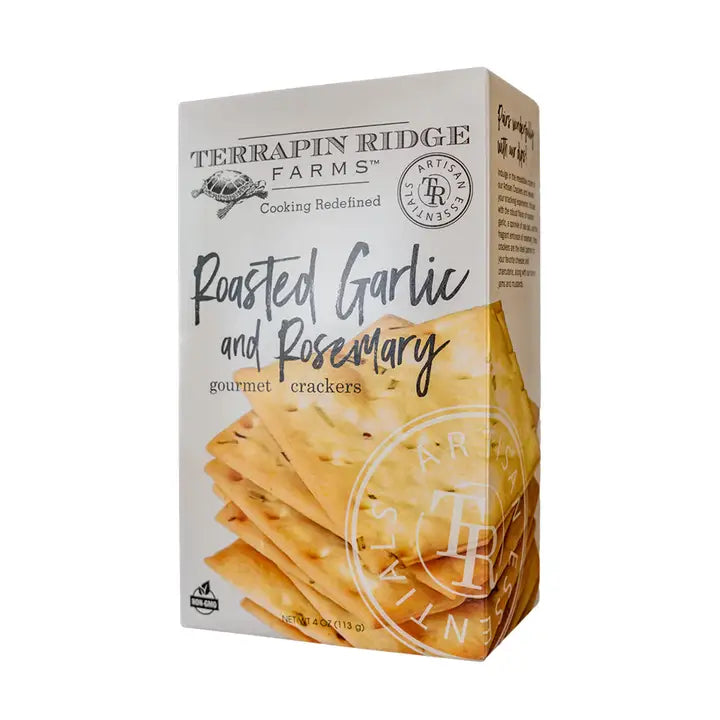 Roasted Garlic & Rosemary Artisan Crackers
