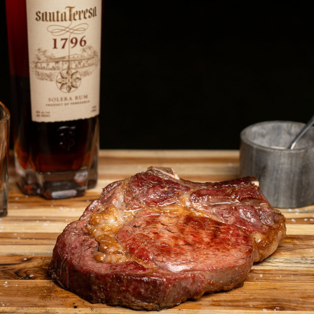 60 Day Dry Aged Bone - In Ribeye Aged Infused With Santa Teresa Rum - Meat N' Bone