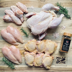 Heritage Chicken Family Box — Premium All-Natural Poultry Bundle Whole Chicken, Wings, Boneless Breasts, Boneless Thighs & Poultry Rub Chef-Quality Chicken Box | Family Grilling & Meal Prep