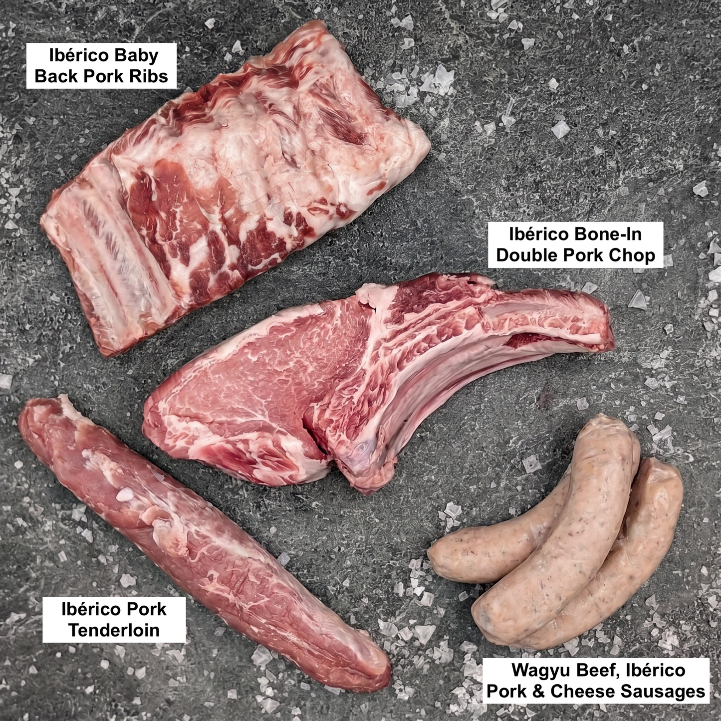 Iberico Pitmaster Sampler — Ultimate Ibérico Pork & Sausage Collection Ibérico Ribs, Double Pork Chop, Tenderloin & Gourmet Sausages Chef-Curated BBQ & Grilling Box