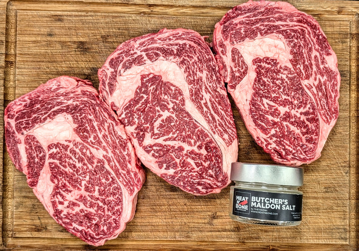 Ribeye Wagyu BMS8-9 and Maldon Salt Combo