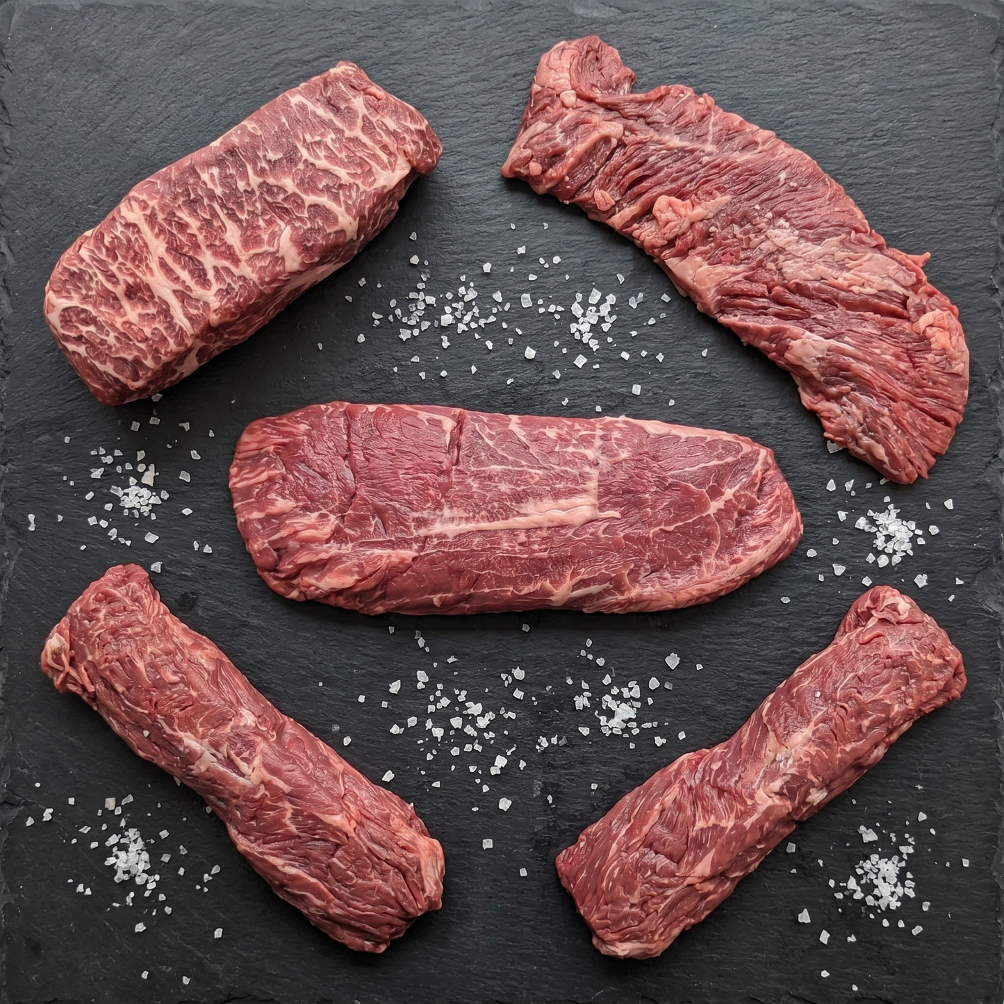 Underground Cuts Box — Butcher’s Insider Selection Flat Iron, Denver Steak, Hanger Steaks & USDA Prime Outside Skirt Steak Hidden Gem Steak Sampler