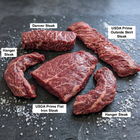 Underground Cuts Box — Butcher’s Insider Selection Flat Iron, Denver Steak, Hanger Steaks & USDA Prime Outside Skirt Steak Hidden Gem Steak Sampler