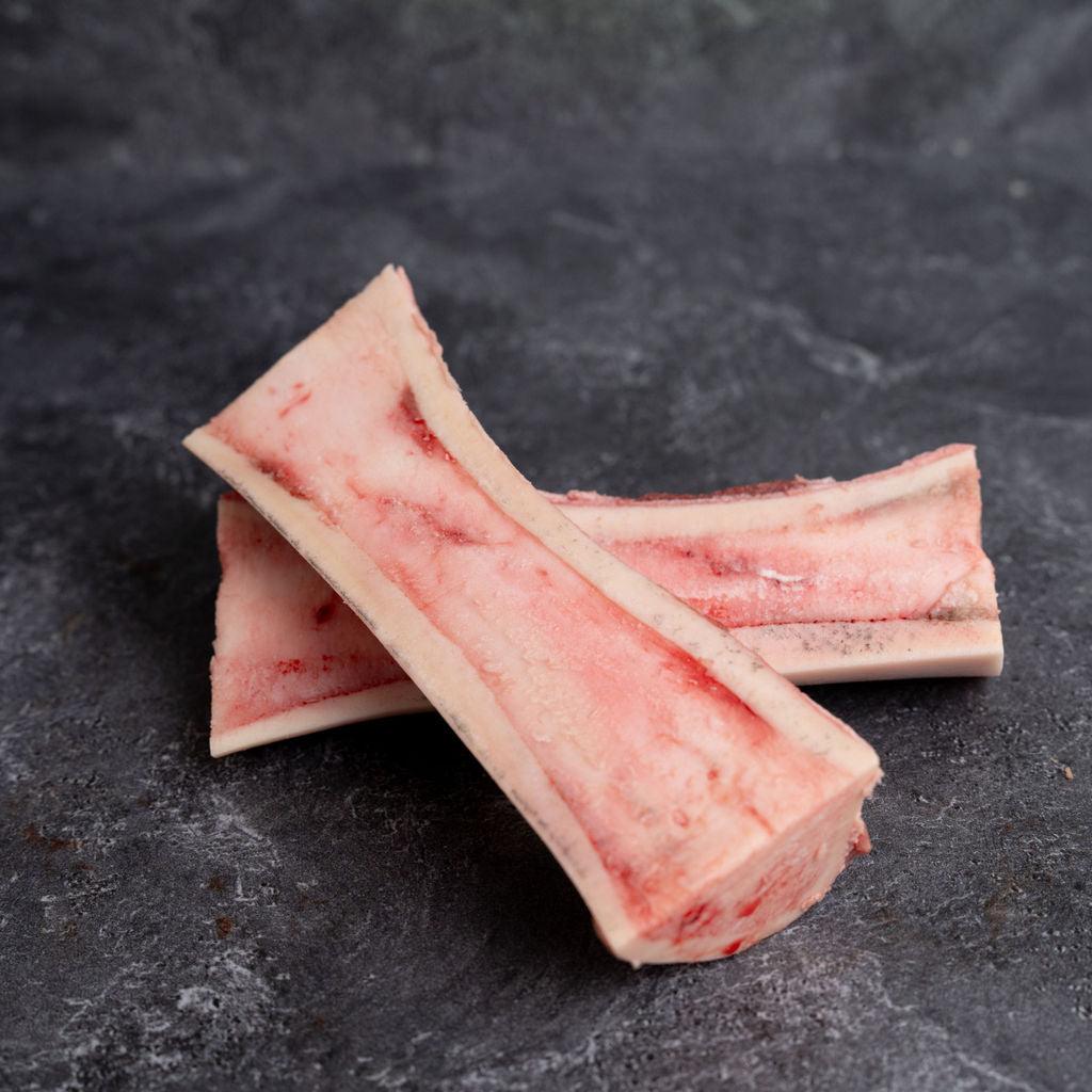 Pre cut beef bone marrow bones