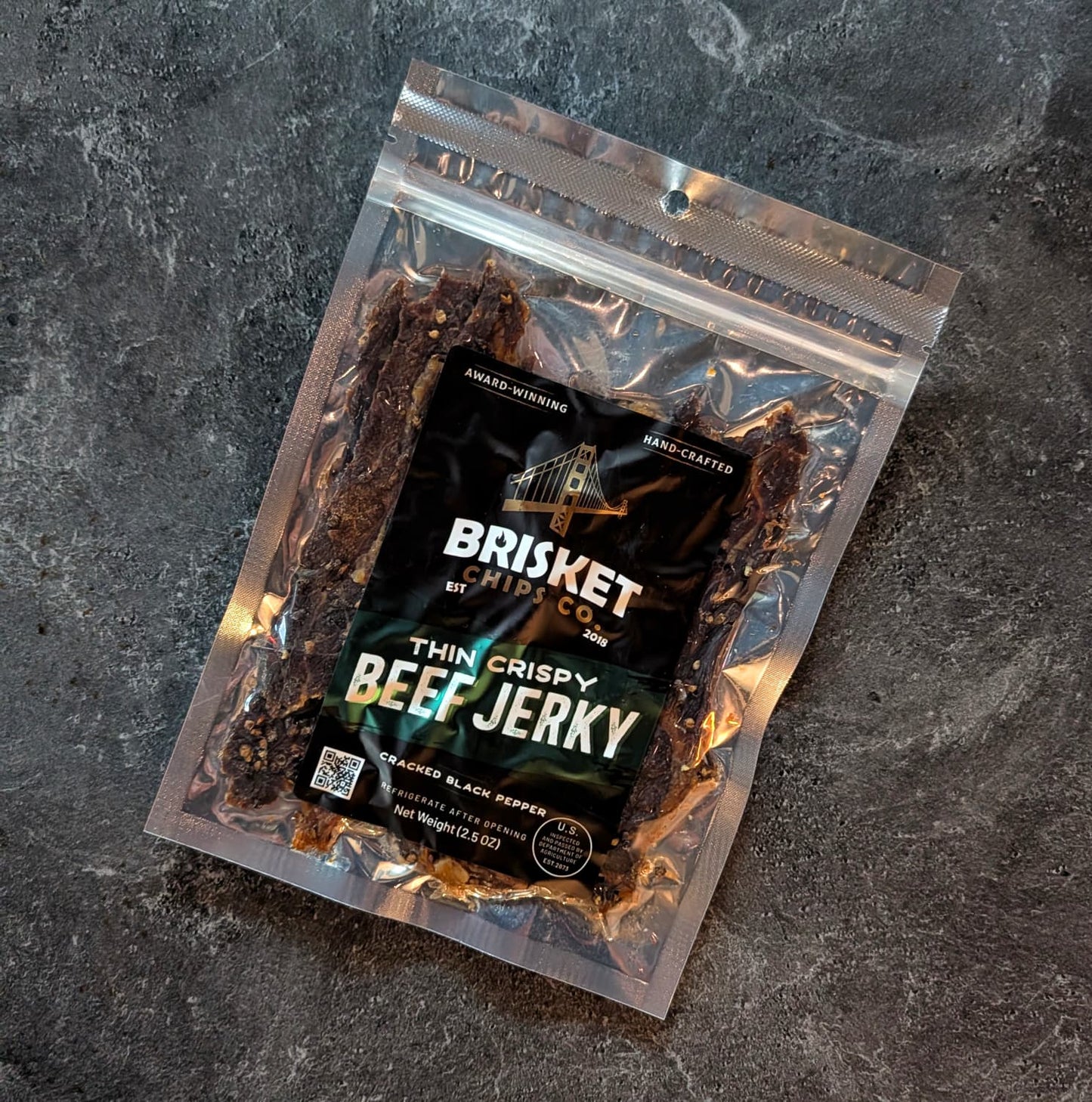 Crispy Brisket Beef Jerky Chips | Cracked Black Pepper - Meat N' Bone