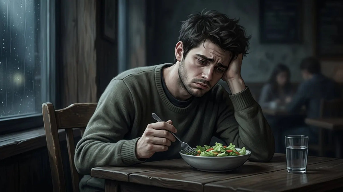 A quiet, rainy and uninspiring meal