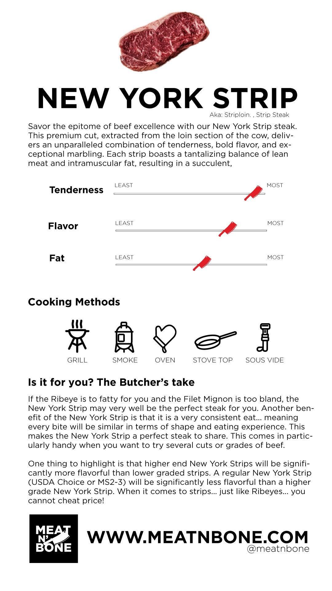 New York Strip Steak | USDA Prime - Meat N' Bone