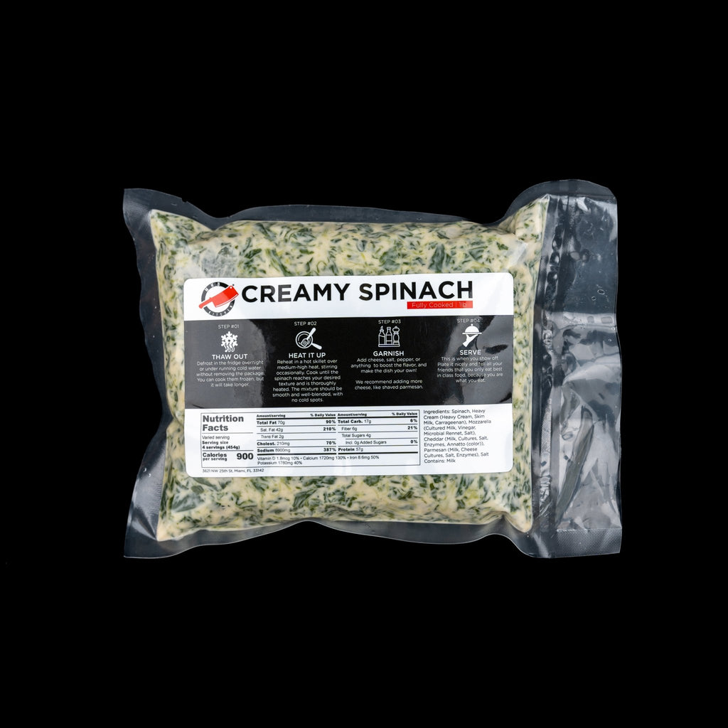 Pre Cooked Creamy Spinach | 1lb - Meat N' Bone