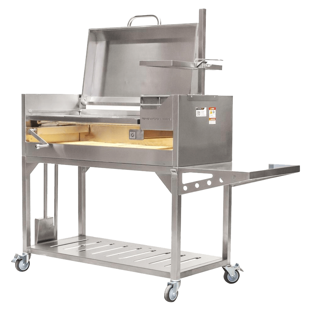 Tagwood Argentine Santa Maria Wood Fire & Charcoal Grill with Top Lid - Meat N' Bone