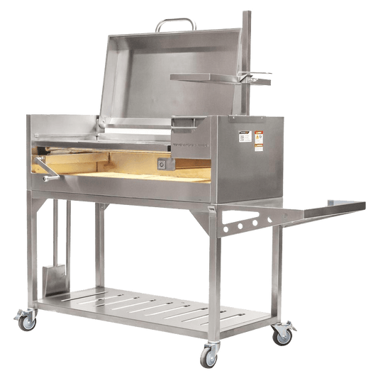 Tagwood Argentine Santa Maria Wood Fire & Charcoal Grill with Top Lid - Meat N' Bone