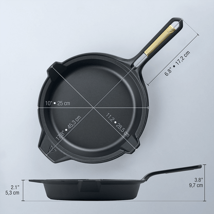 10-Inch Cast Iron Skillet, SIGNATUREsoft Technology - Meat N' Bone