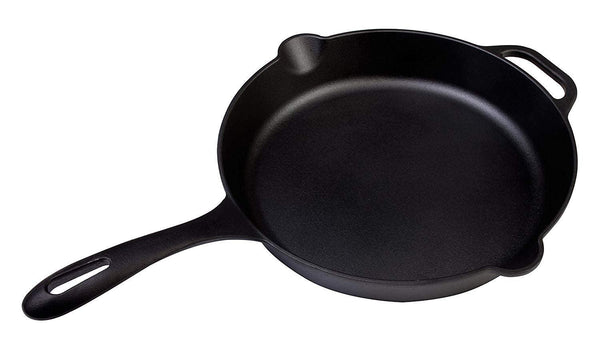 Victoria Seasoned Cast Iron Skillet, Black, 12