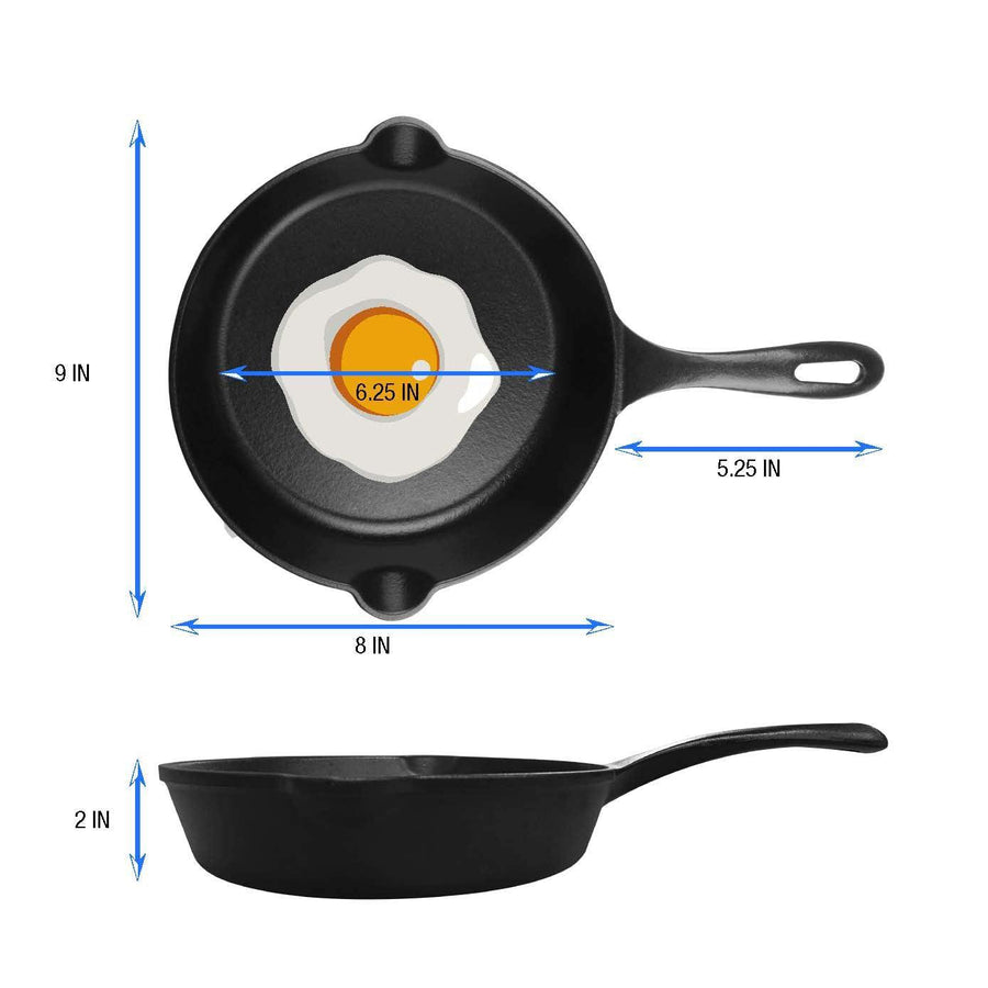 8'' Skillet Cast Iron Meat N' Bone