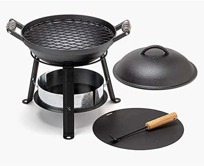 All-in One Cast Iron Grill | Portable - Meat N' Bone
