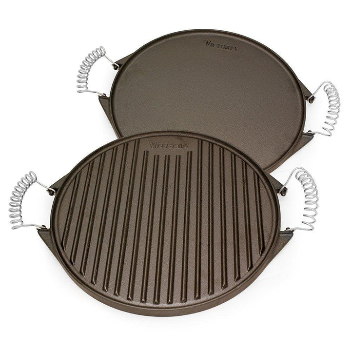 Cast Iron Reversible Griddle (Green Egg Friendly) - 12.5 inch - Meat N' Bone