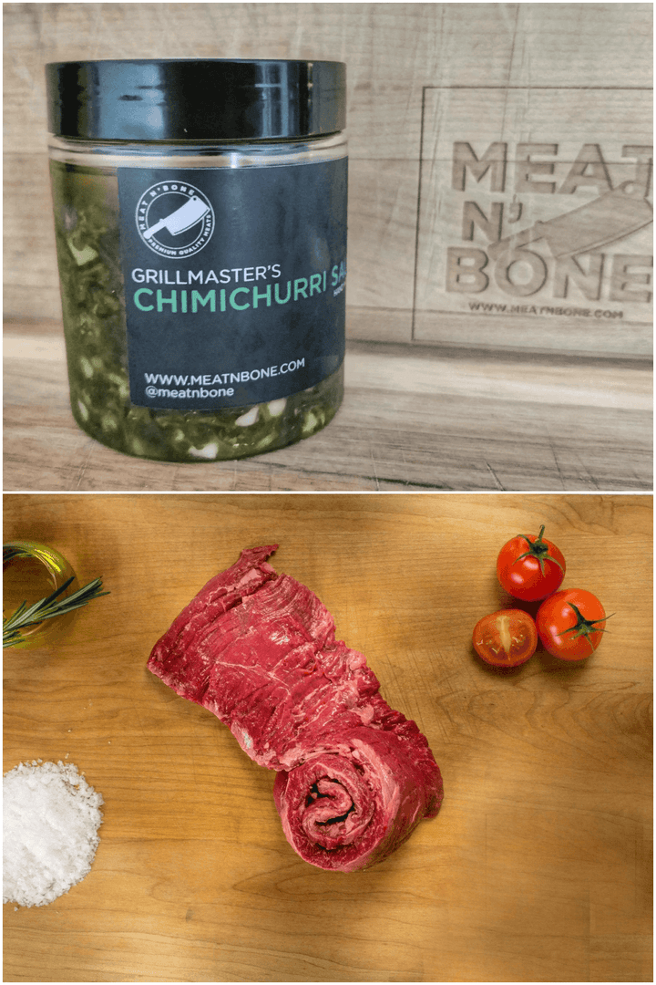 GrillMaster's Chimichurri Sauce and USDA Prime Outside Skirt Steak Bundle - Meat N' Bone
