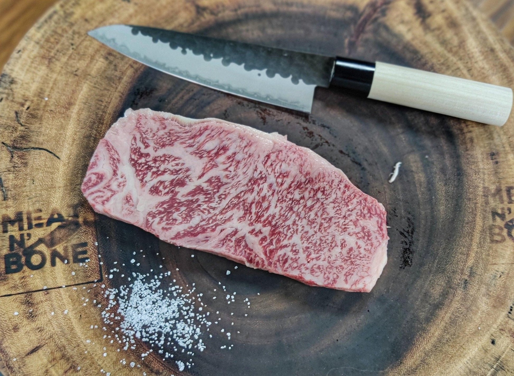 New York Strip Steak | Olive - Fed (Sanuki) Japanese A5 wagyu - Meat N' Bone