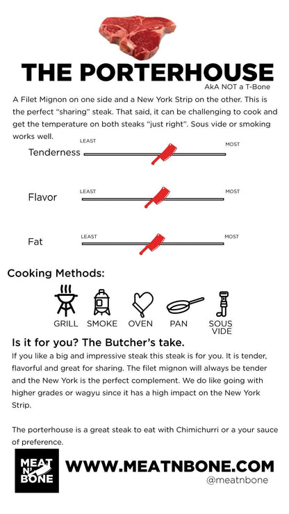 Porterhouse Steak | G1 USDA Choice - Meat N' Bone