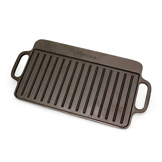 Reversible Rectangular Griddle | Cast Iron (Medium) - Meat N' Bone
