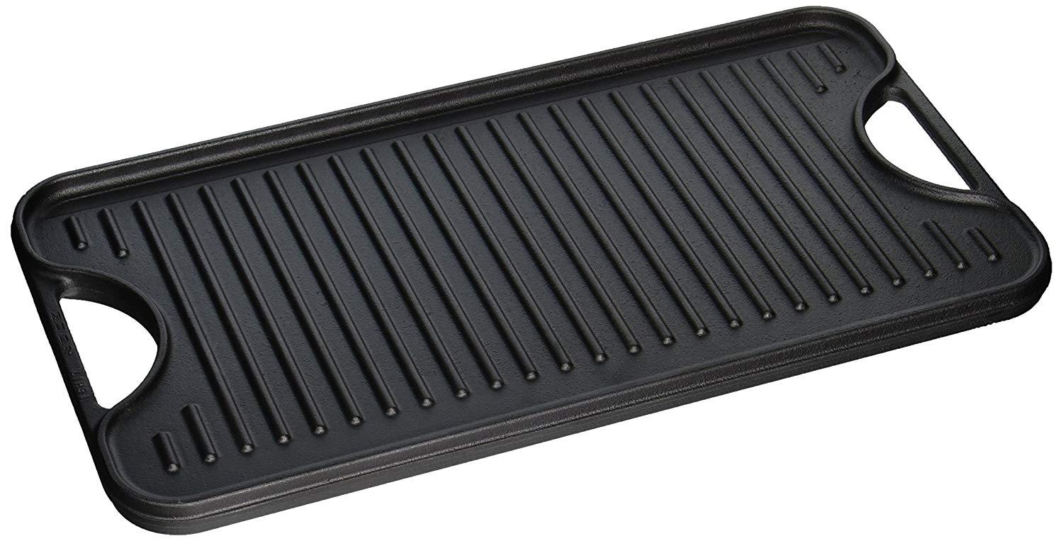 Reversible Rectangular Griddle | Cast Iron (Large) - Meat N' Bone