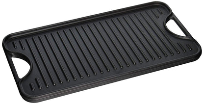 Reversible Rectangular Griddle | Cast Iron (Large) - Meat N' Bone