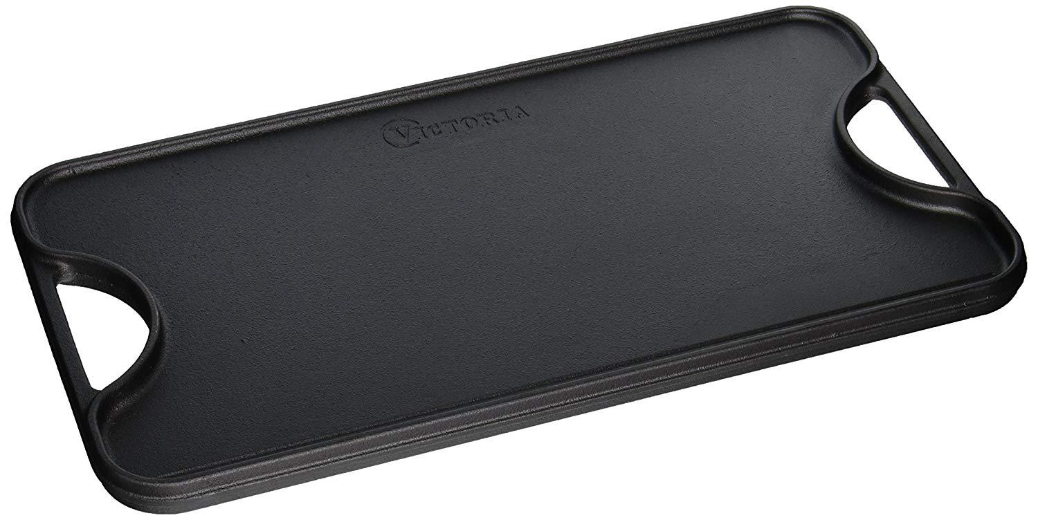 Reversible Rectangular Griddle | Cast Iron (Large) - Meat N' Bone